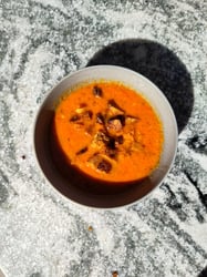 Tomato soup dump bag
